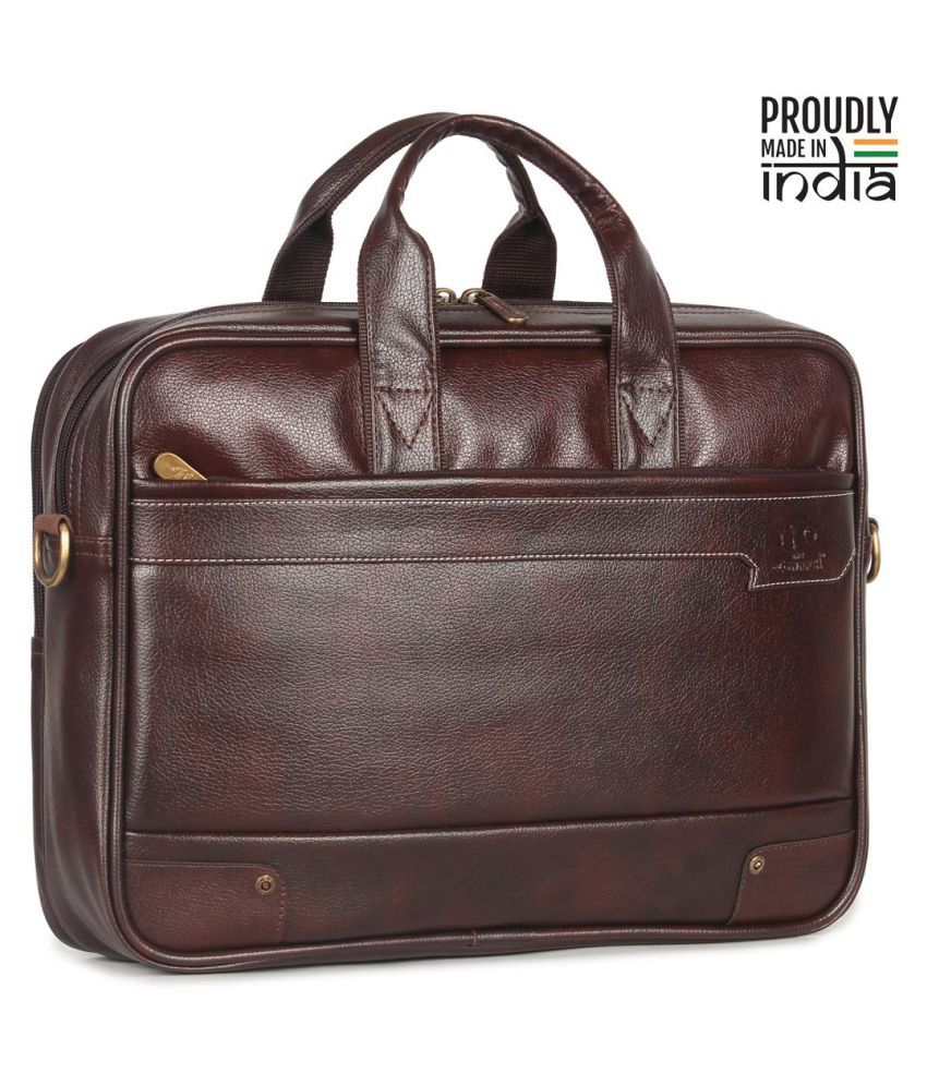 The Clownfish Brown Medium Briefcase Buy The Clownfish Brown Medium