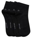 Bonjour Black Ankle Length Socks Pack of 4