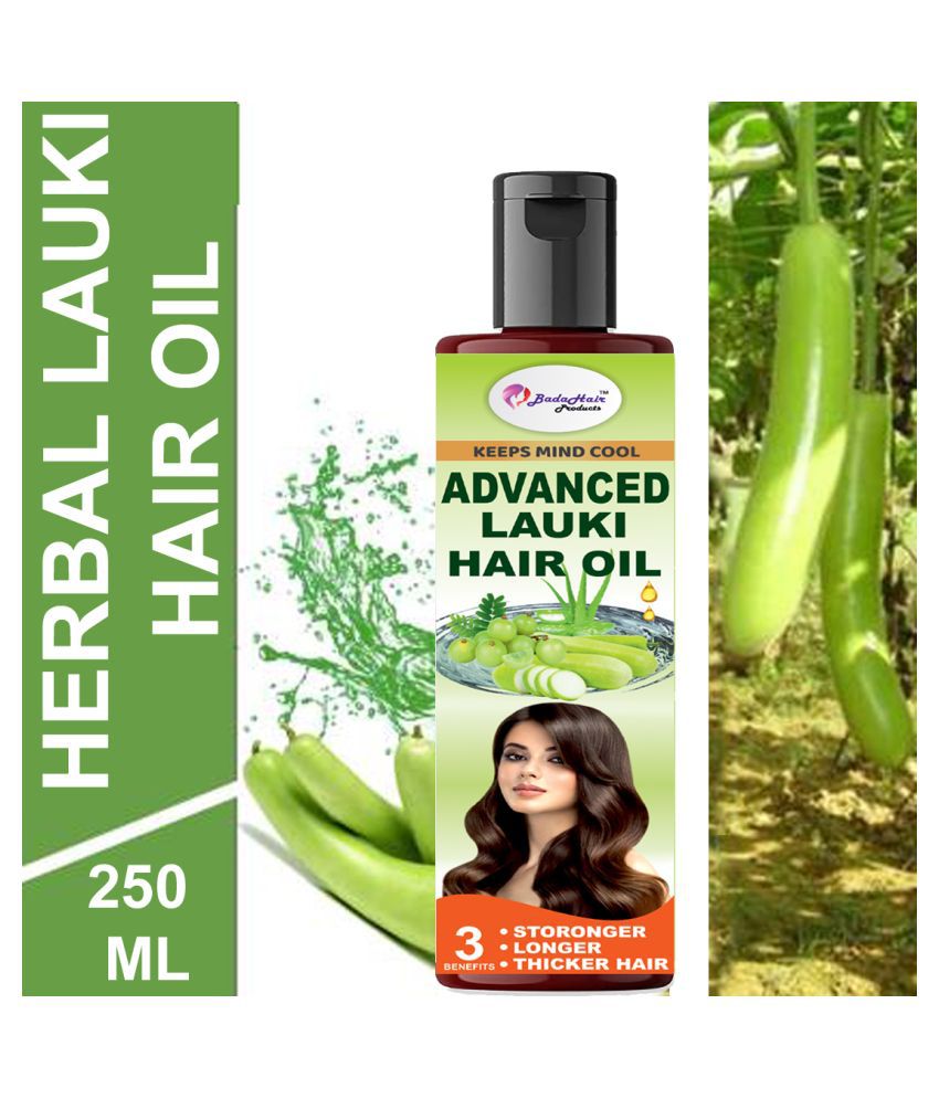 Badahair products Ayurvidic Lauki Hair oil For Stres Relief & Anti Dandruff  250 mL: Buy Badahair products Ayurvidic Lauki Hair oil For Stres Relief &  Anti Dandruff 250 mL at Best Prices