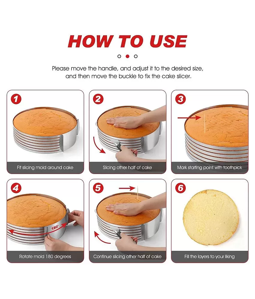 Adjustable Cake Slice Ring  Easy Cake Layer Cutter Ring