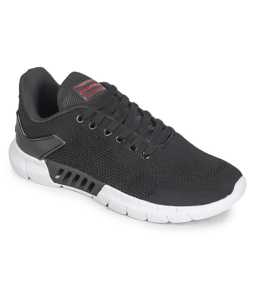     			Columbus Black Running Shoes