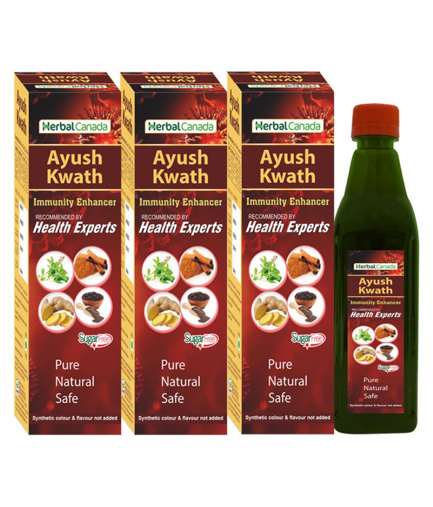     			Herbal Canada Ayush Kwath (Kadha Immunity Boosters) Liquid 500 ml Pack of 3