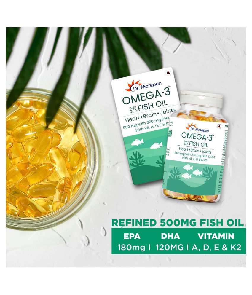 Buy Dr. Morepen Omega 3 Fish Oil Capsules 60 no.s Vitamins Softgel