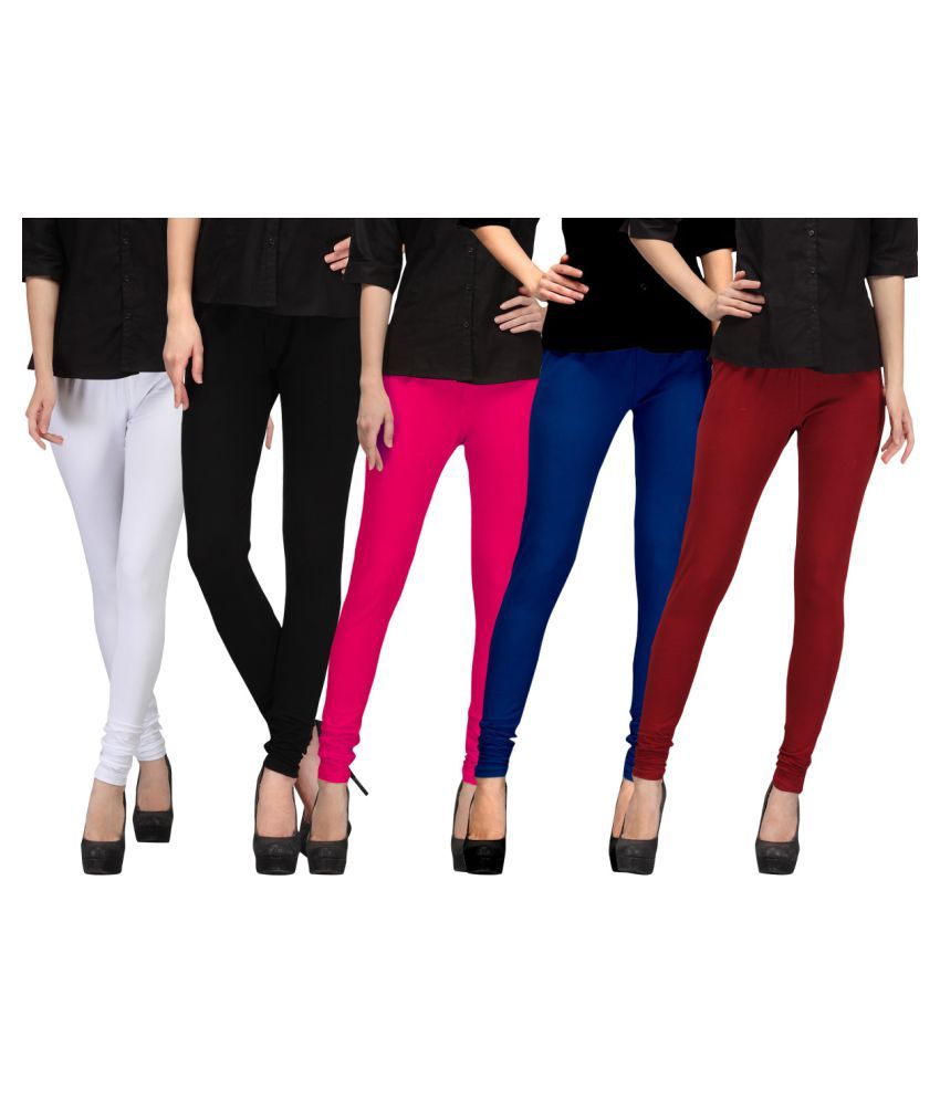     			FnMe Cotton Lycra Pack of 5 Leggings