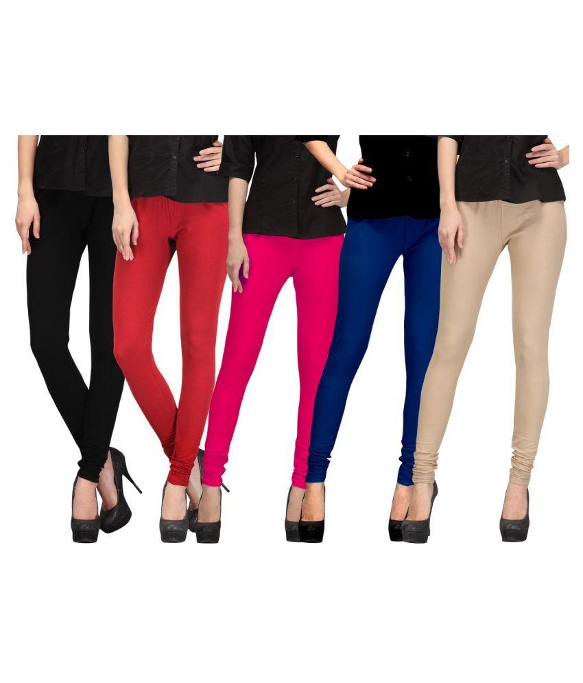     			FnMe Cotton Lycra Pack of 5 Leggings