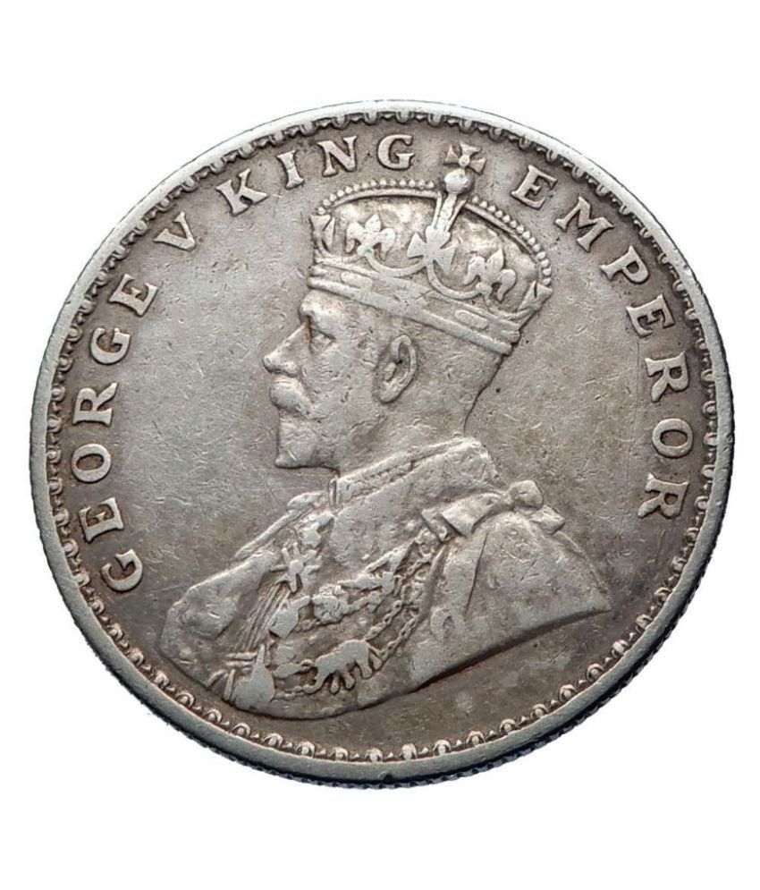     			Old Coin 1939 George V King Emperor British India 1 Half Rupee Coin  Country  British India  Value  1 Half Rupee 1939 Coin