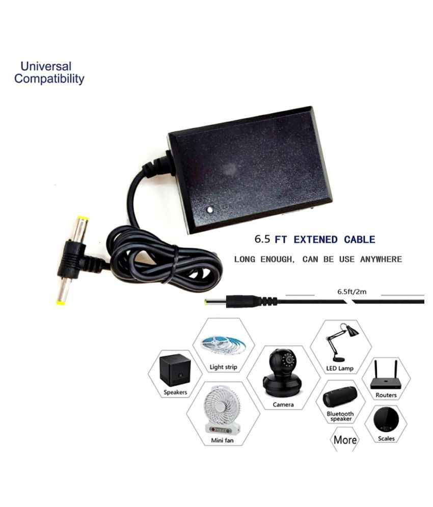 BLACK CORD Adapter Laptop adapter compatible Universal SETTOP BOX, TV