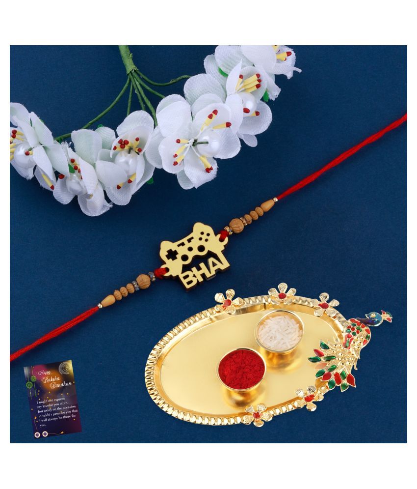 Elegant Bhaiya Rakhi BHAI Designe For Bhaiya Brother Bhai With Roli