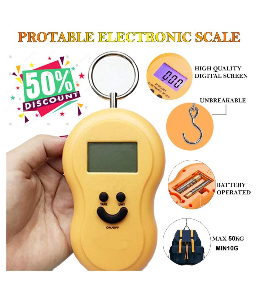     			RS Digital Weighing Household Weighing Scale Digital Commercial Weighing Scales Digital Luggage Weighing Scales Weighing Capacity - 50 Kg