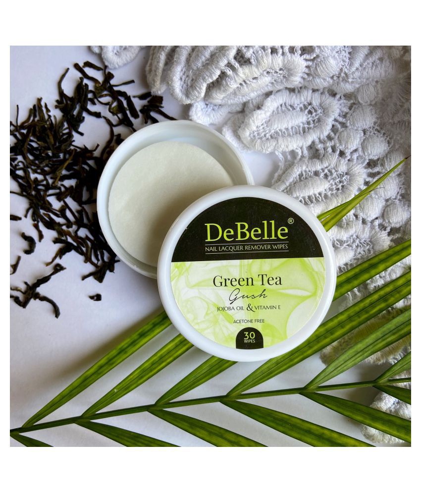 DeBelle Green Tea Gush Nail Paint Remover Pads 25 mL