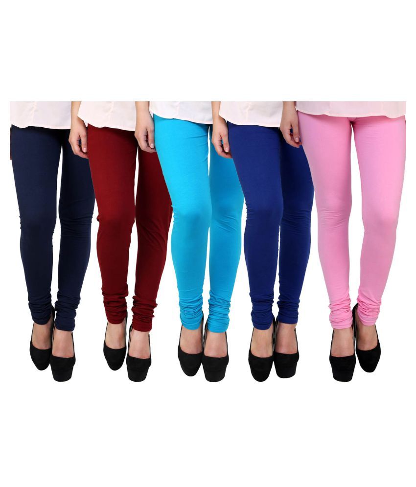     			FnMe Cotton Lycra Pack of 5 Leggings