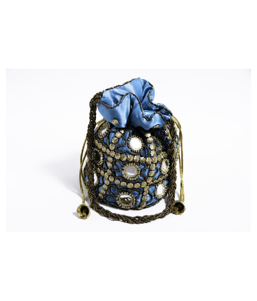 blue potli bag