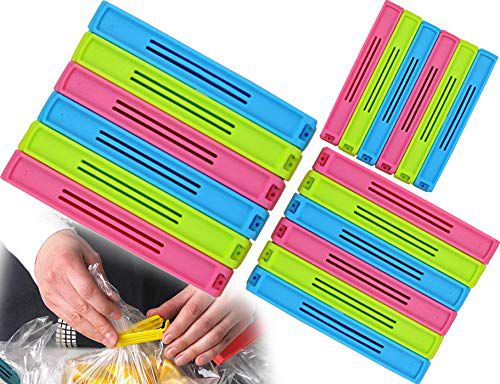     			Perfect Pricee Multipurpose Food Snack Plastic Bag Clip Sealer/Packet Sealer Clamps (3 Size x 6 PCs of Each Size)