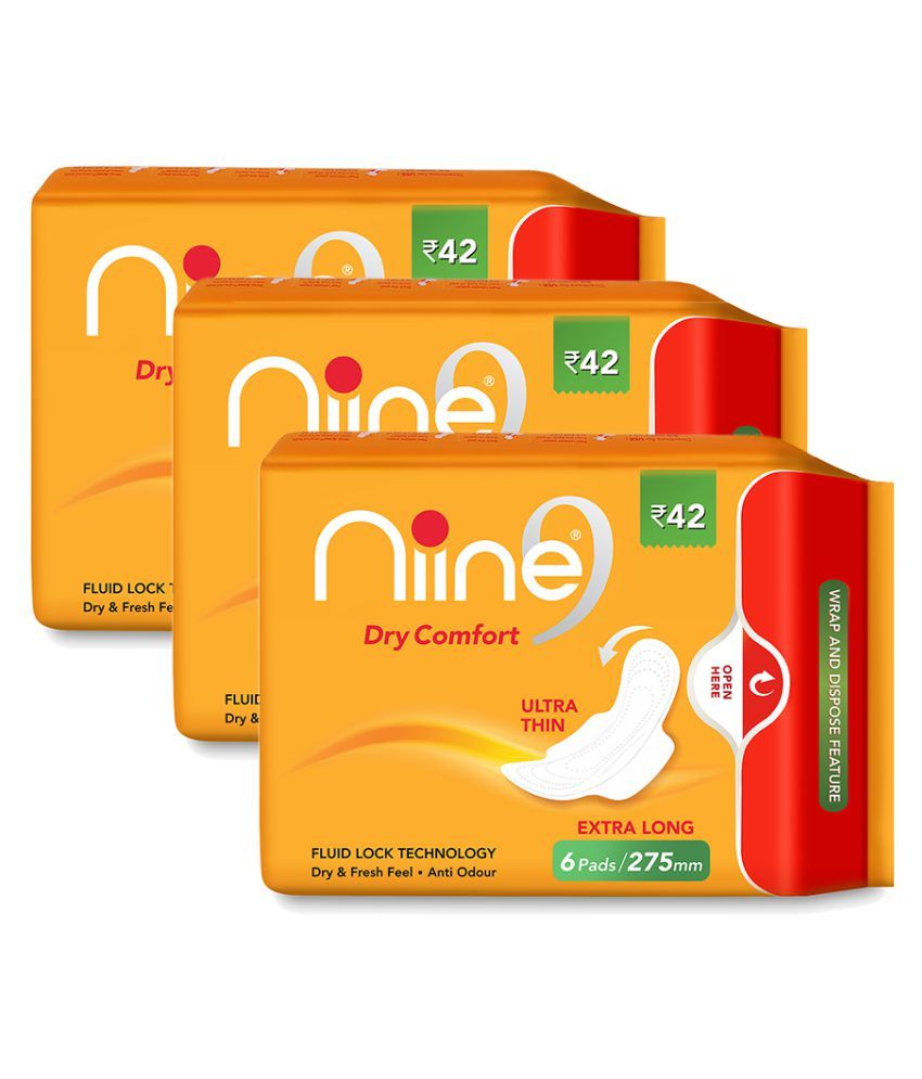 NIINE Ultra Thin XL 18 Sanitary Pads Pack of 3 Buy NIINE Ultra Thin XL