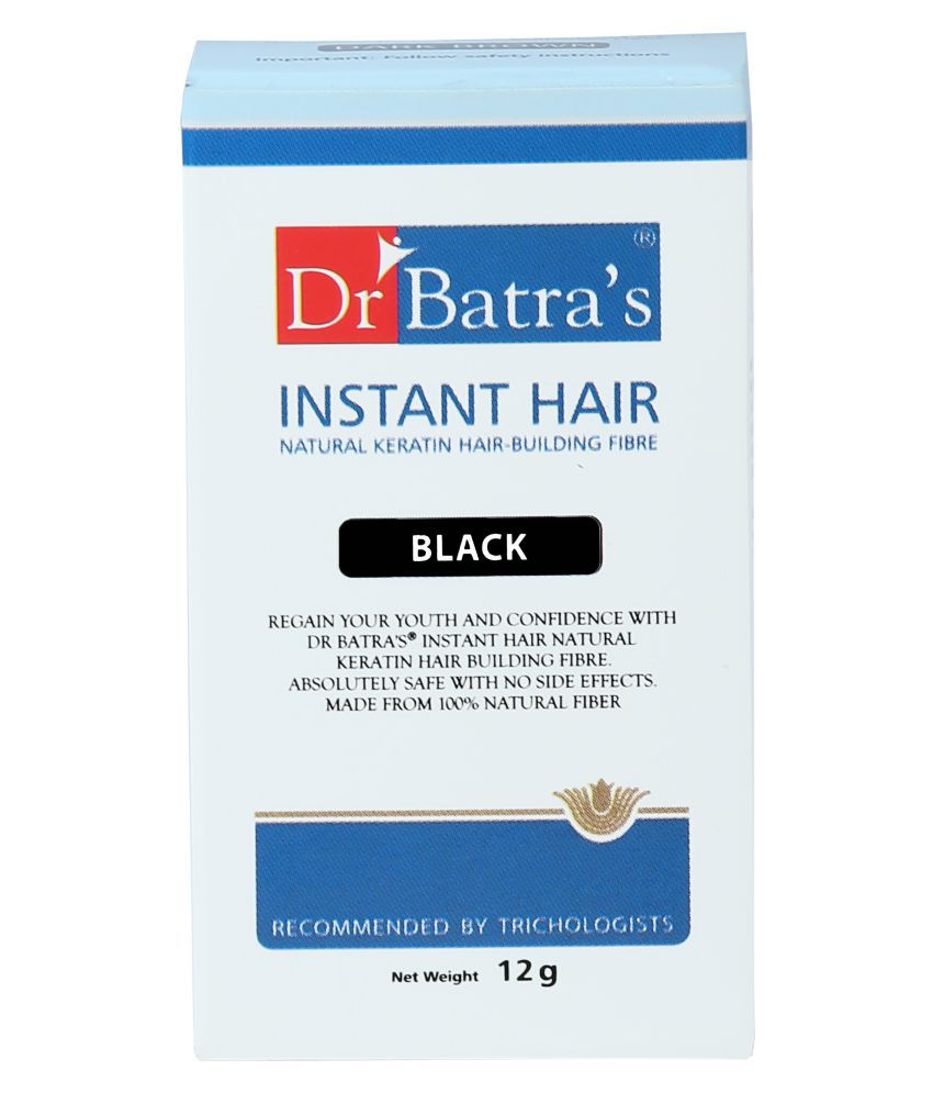 Buy Dr Batra's Instant Hair Natural keratin Hair Building Fibre Black - 12  gm Online at Best Price in India - Snapdeal