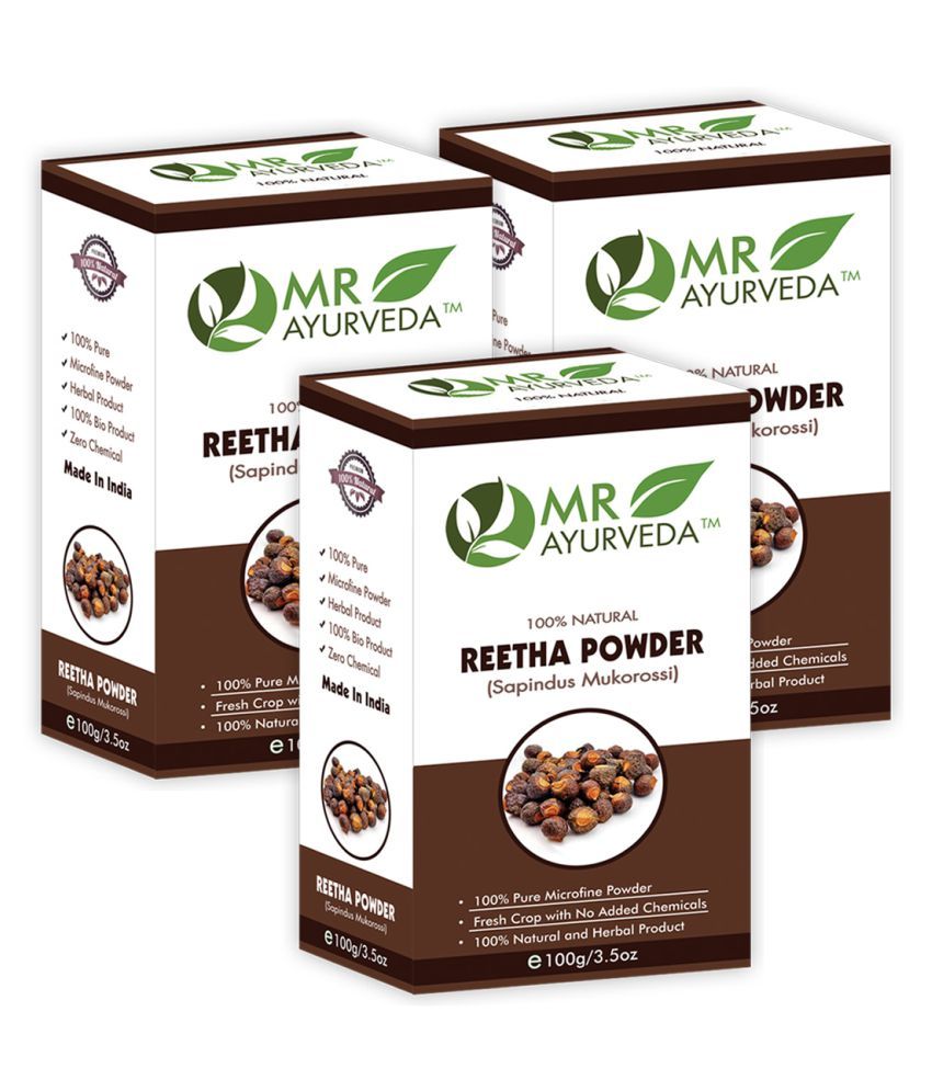     			MR Ayurveda Reetha Powder Hair Growth Hair Scalp Treatment 300 g Pack of 3