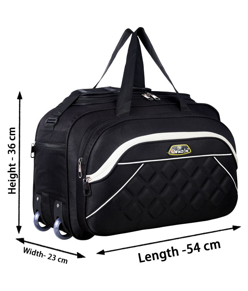 REMZON BAGS & LUGGAGES Black Solid M Duffle Bag - Buy REMZON BAGS ...