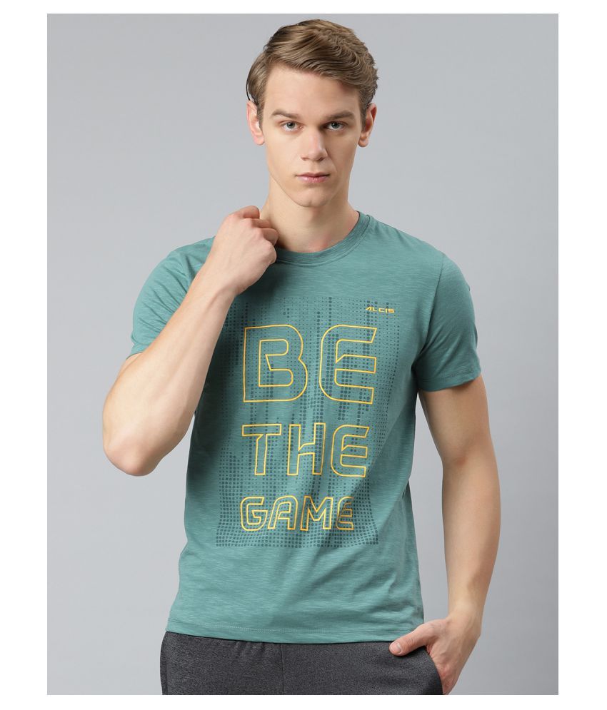     			Alcis - Green Cotton Blend Regular Fit Men's Sports T-Shirt ( Pack of 1 )