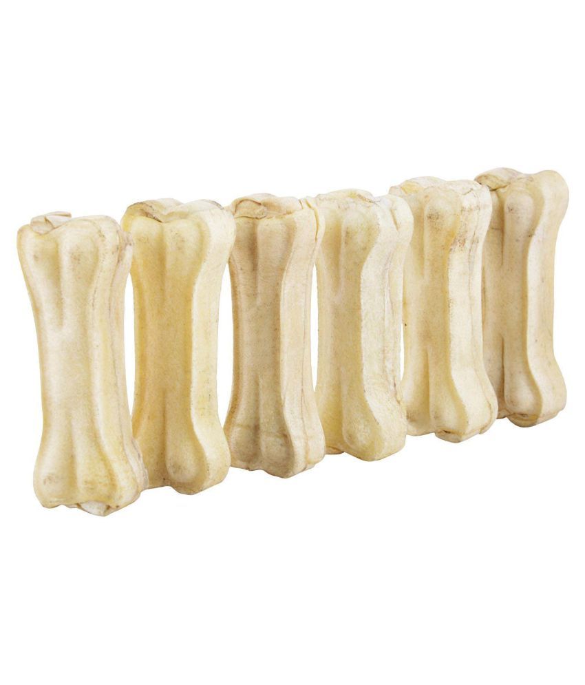     			KOKIWOOWOO Rawhide Pressed Dog Chew Bone,6 Inch Size Bone (500 GM) -Made in India