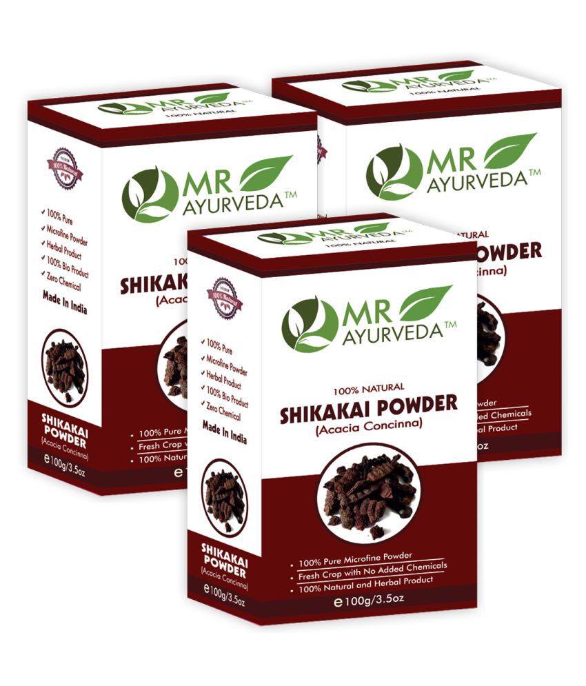     			MR Ayurveda Shikakai Powder  Hair Scalp Treatment 300 g Pack of 3