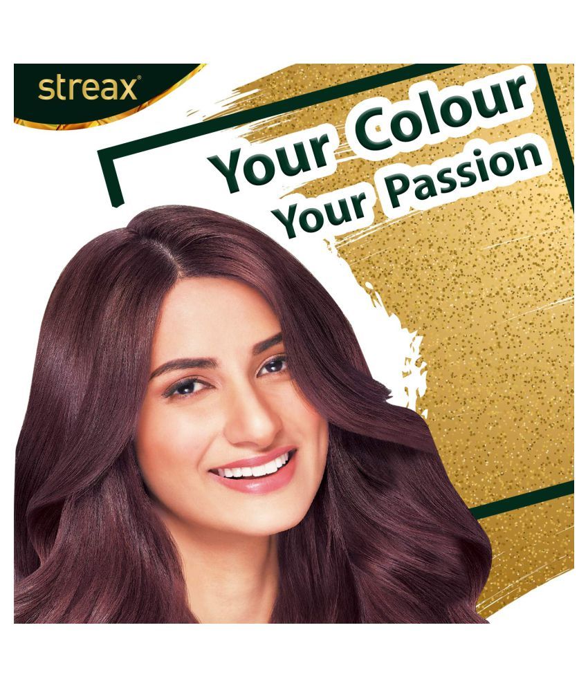 Streax Cream Permanent Hair Color Burgundy 120 mL Pack of 4 Buy Streax