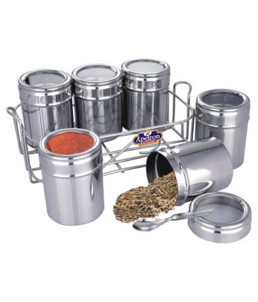     			APEIRON Masala dabba Steel Spice Container Set of 6 1050 mL