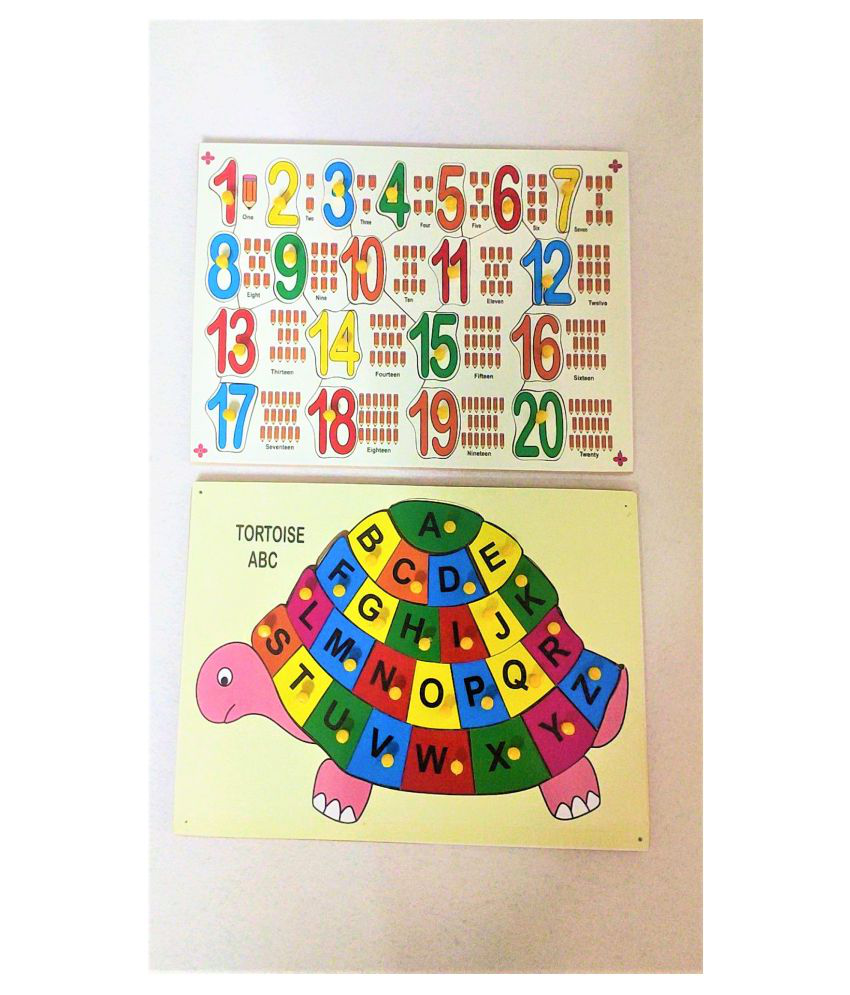     			PETERS PENCE ENGLISH  TORTOISE ALPHABET & NUMBER LEARNING PUZZLE BOARD FOR KIDS PRE PRIMARY EDUCATION