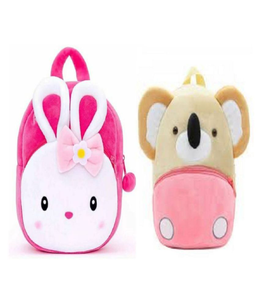    			Lychee Bags Pink Fabric Backpack