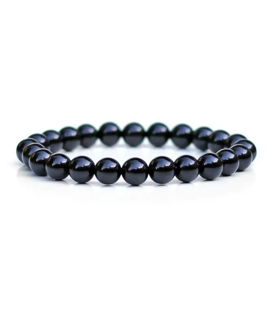Onyx Bracelet  Buy Online Black Onyx Om Mani Crystal Bracelet  Shubhanjali