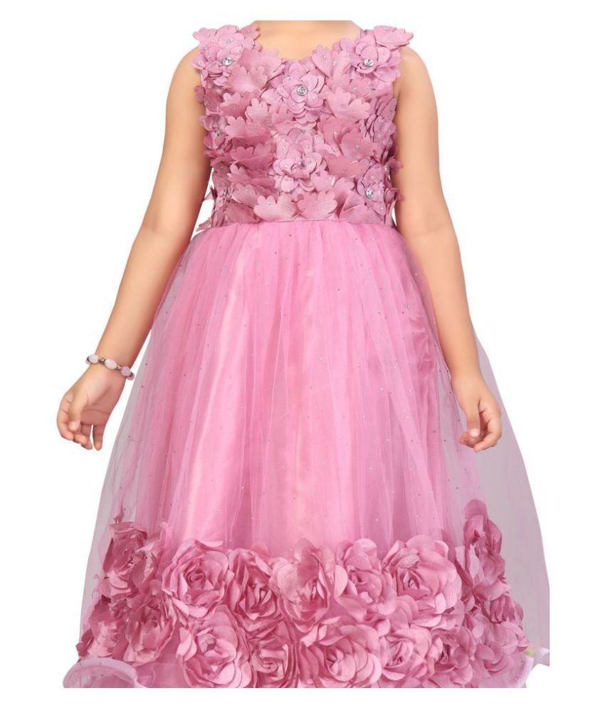 pink colour dress
