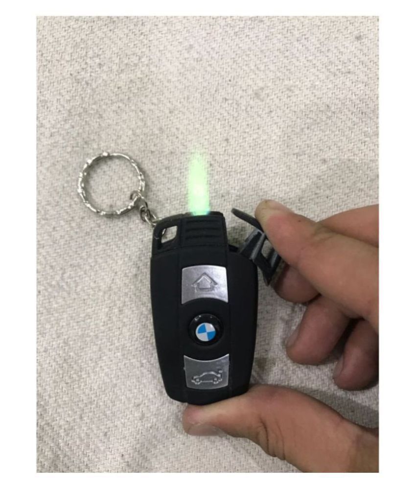 KMT02 Fancy BMW Keychain Look Refillable Cigarette Lighter With LED Light