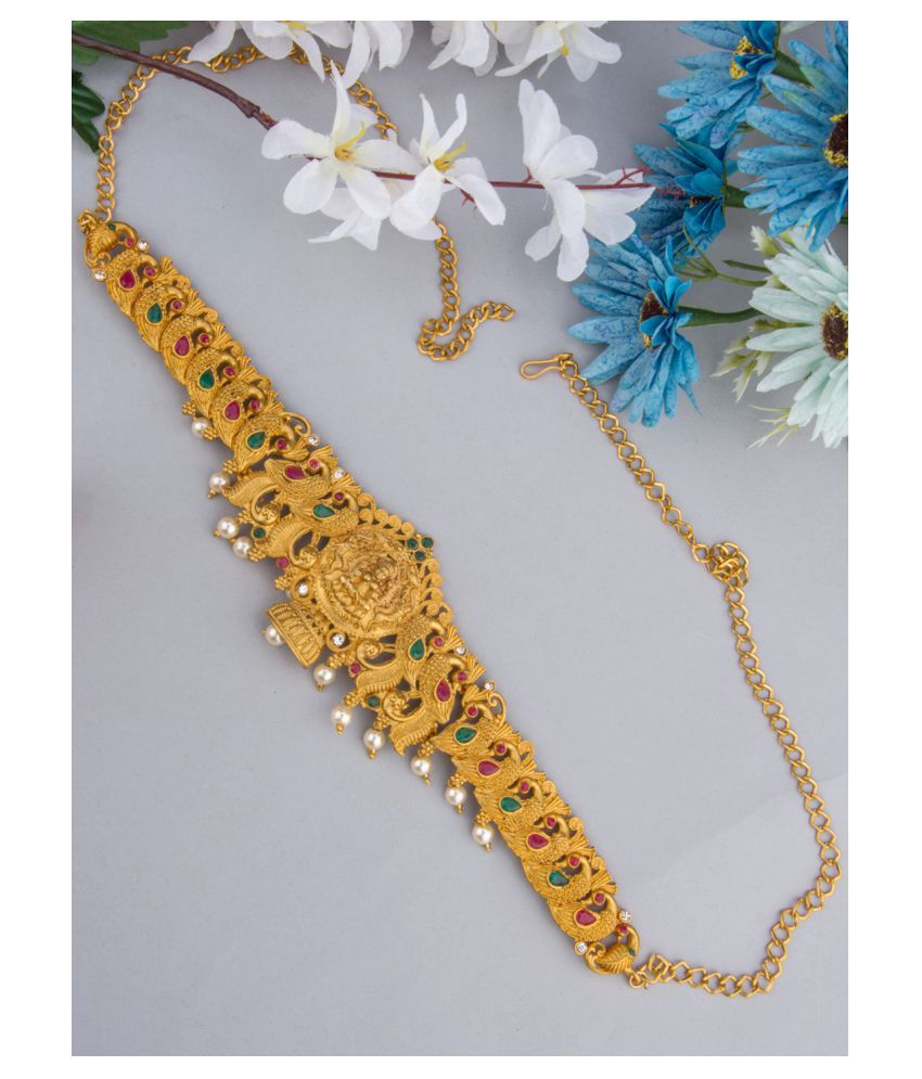 Lakshmi Peacock Beads stone Studed 