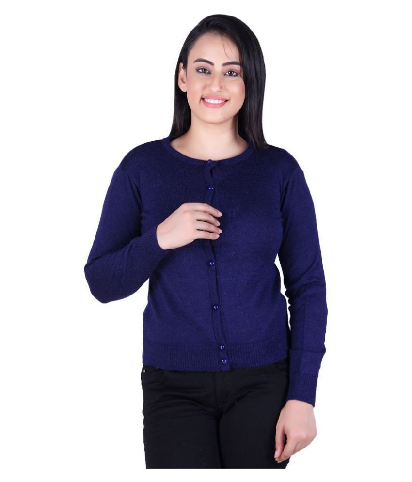     			Ogarti Woollen Navy Cardigans Dress