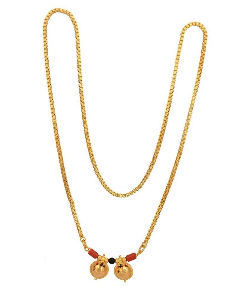     			Paul Chains - Golden Mangalsutra ( Pack of 1 )