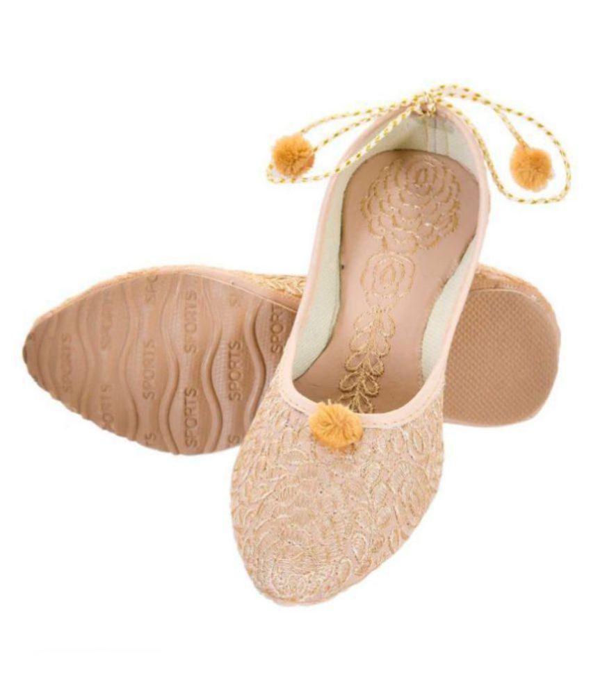     			Raj Beige Ethnic Footwear