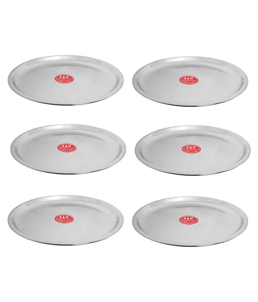 A&H 6 Pcs Stainless Steel Quarter Plate Buy Online at Best Price in