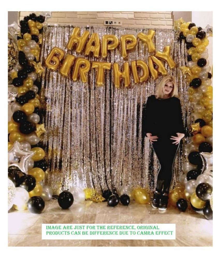 Happy Birthday Decoration Inflatable Golden Metallic Balloons 13 Pcs 16inch Inflatable With Air And Helium