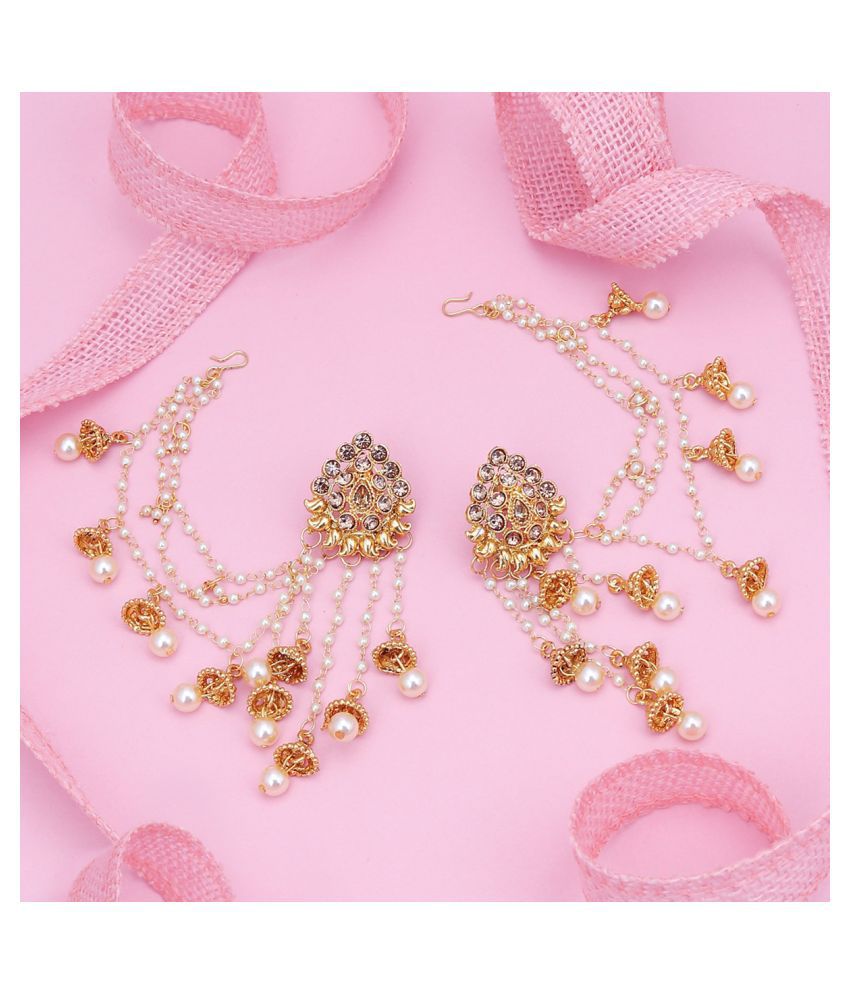     			Sukkhi - Golden Jhumki Earrings ( Pack of 1 )