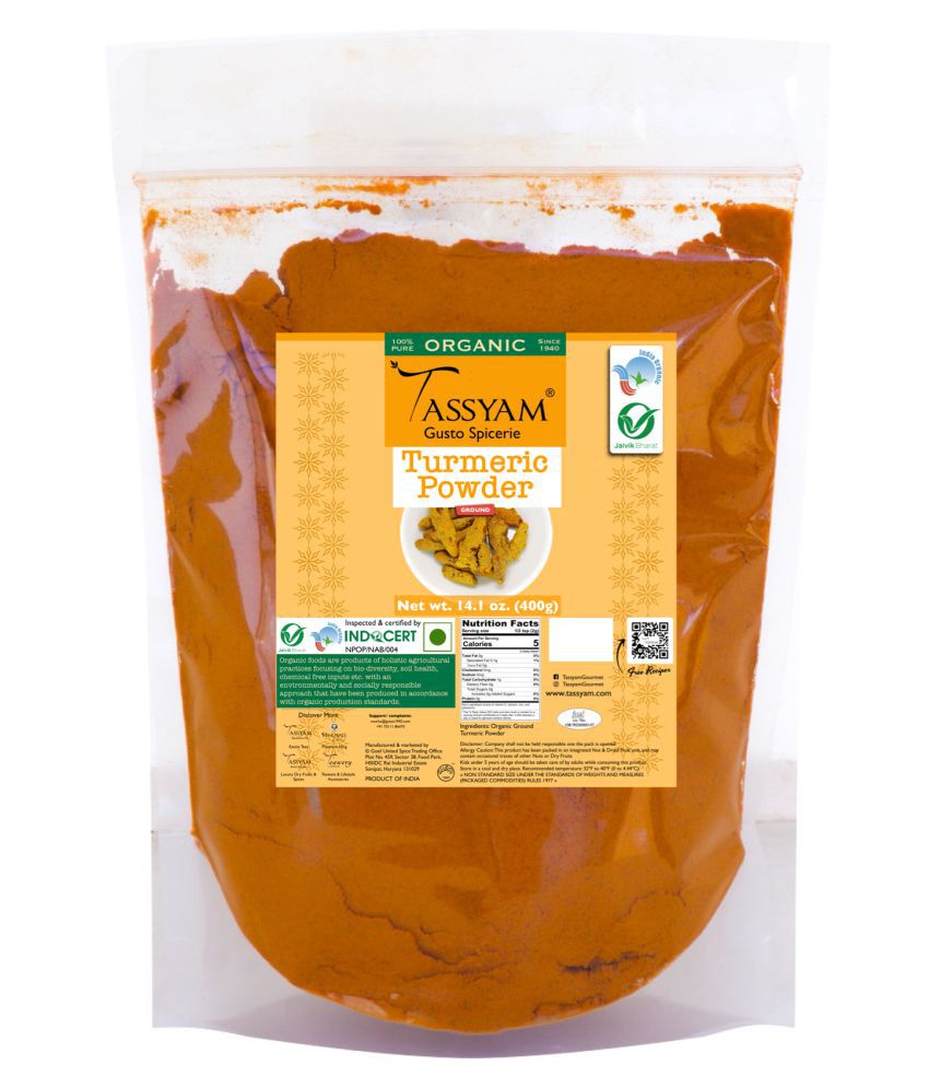     			Tassyam Certifed 100% Organic Turmeric Powder 400 gm