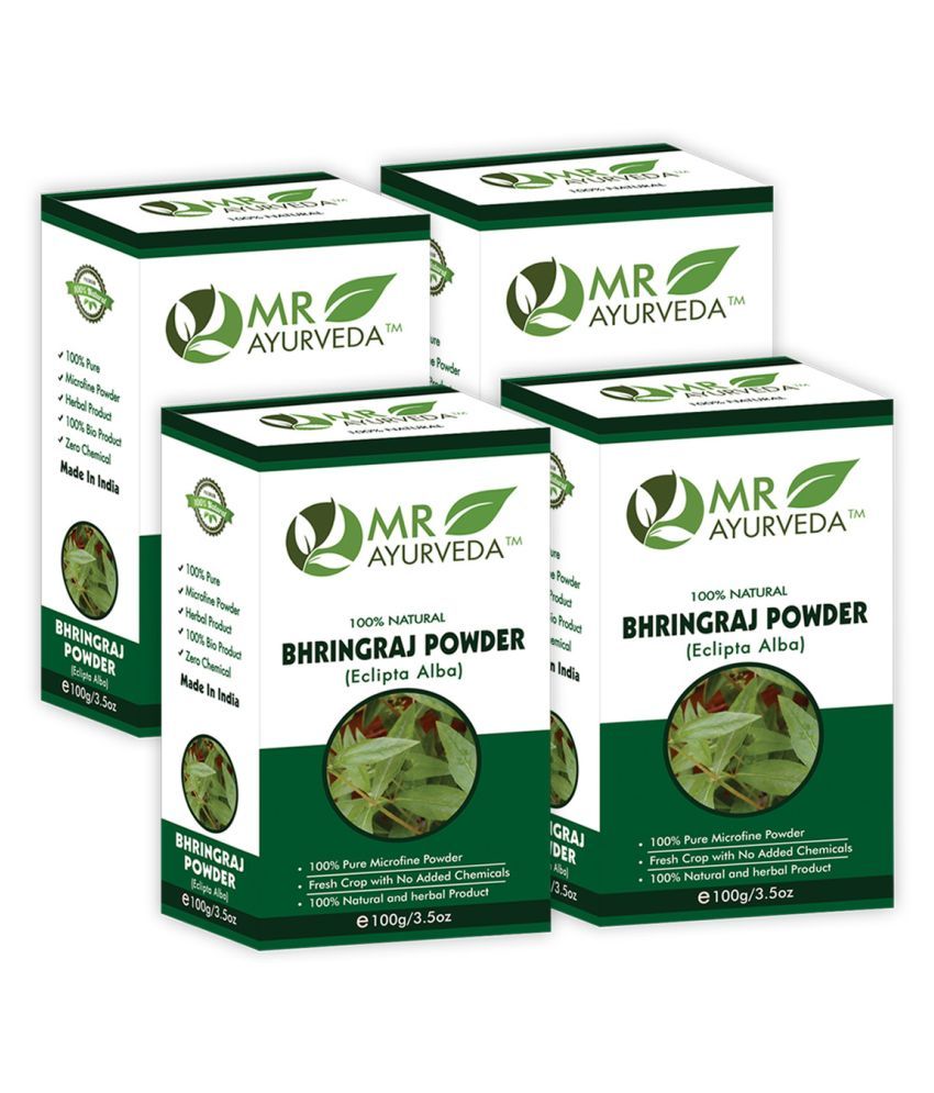     			MR Ayurveda Bhringraj Powder for Hair Scalp Treatment 400 g Pack of 4