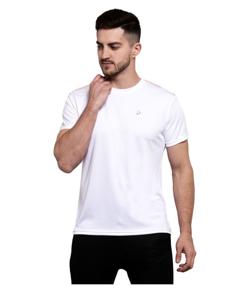 NITRITE SPORTSWEAR Polyester Cotton White Solids T-Shirt - Buy NITRITE ...