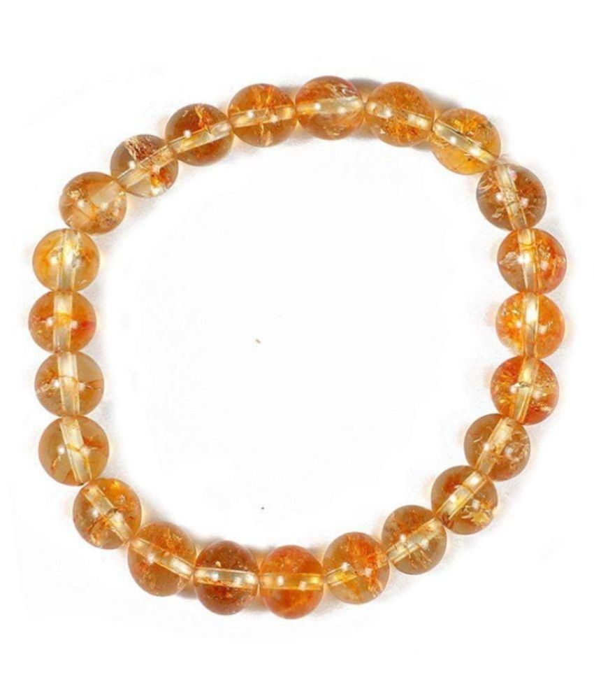 8mm Yellow Citrine Natural Agate Stone Bracelet: Buy 8mm Yellow Citrine ...