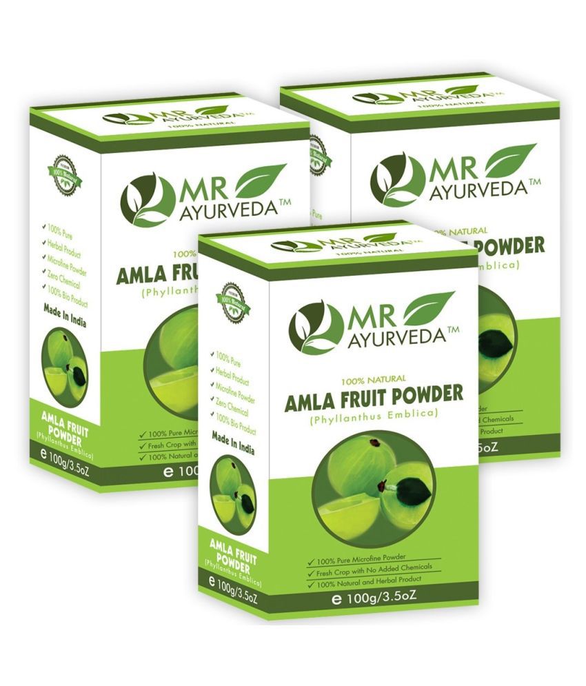     			MR Ayurveda 100% Herbal Amla Powder Hair Scalp Treatment 300 g Pack of 3