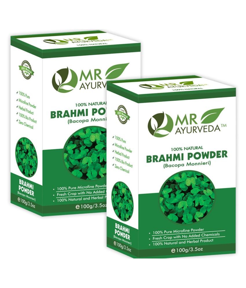     			MR Ayurveda 100% Pure Brahmi Powder Hair Scalp Treatment 200 g Pack of 2