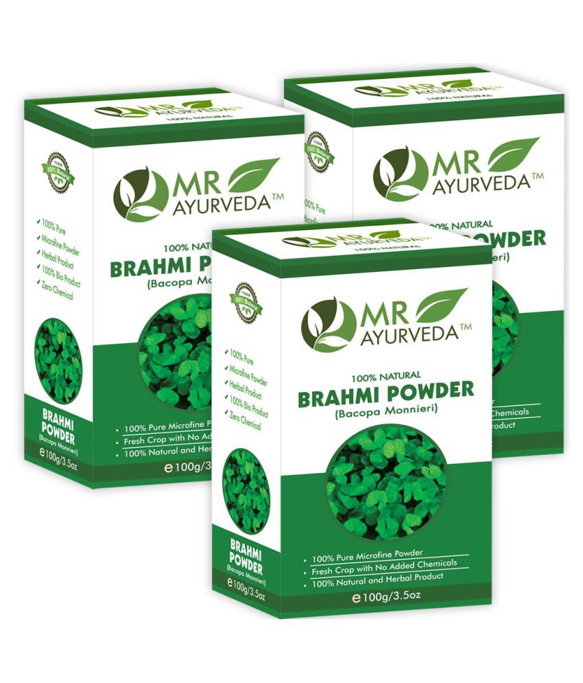     			MR Ayurveda Brahmi Powder, Hair Care Hair Scalp Treatment 300 g Pack of 3