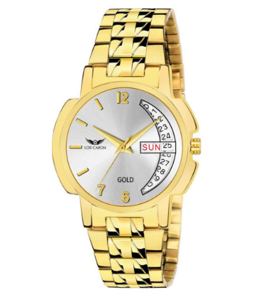 Lois Caron - Gold Stainless Steel Analog Womens Watch