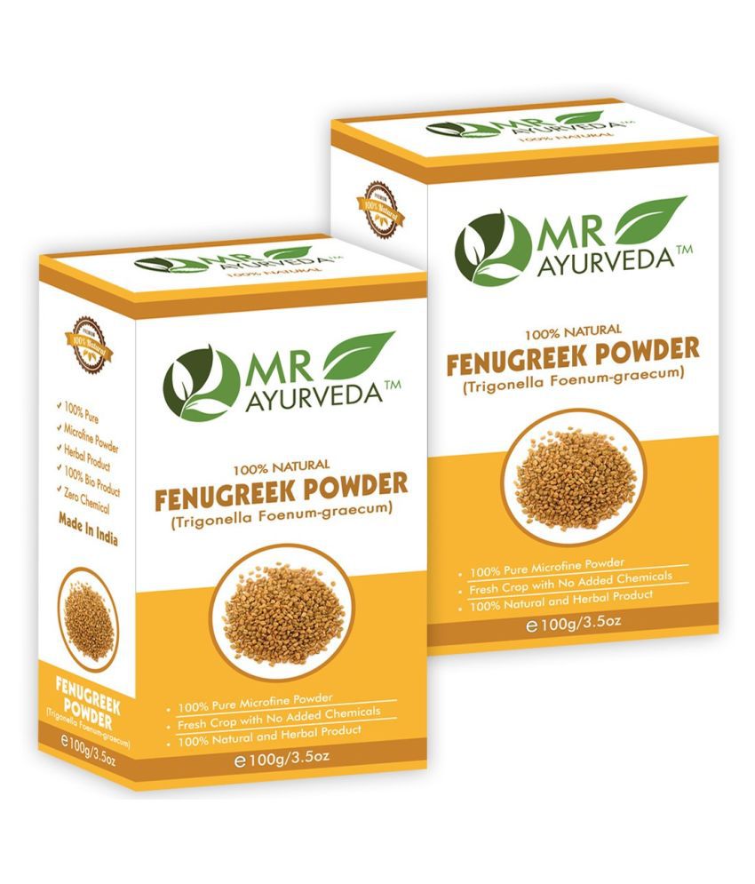    			MR Ayurveda Fenugreek Powder for Skin Care and Hair Scalp Treatment 200 g Pack of 2