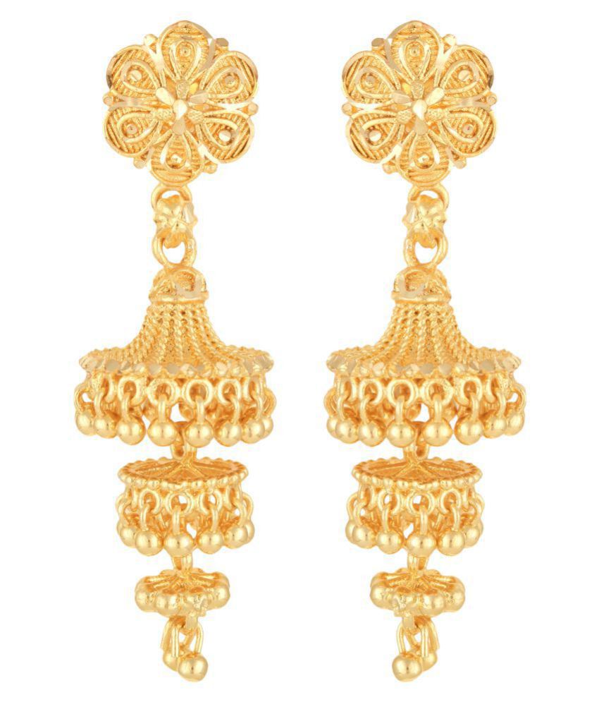     			Vighnaharta wedding and Party wear Gold Plated alloy jhumki Earring for Women and Girls (VFJ1258ERG)