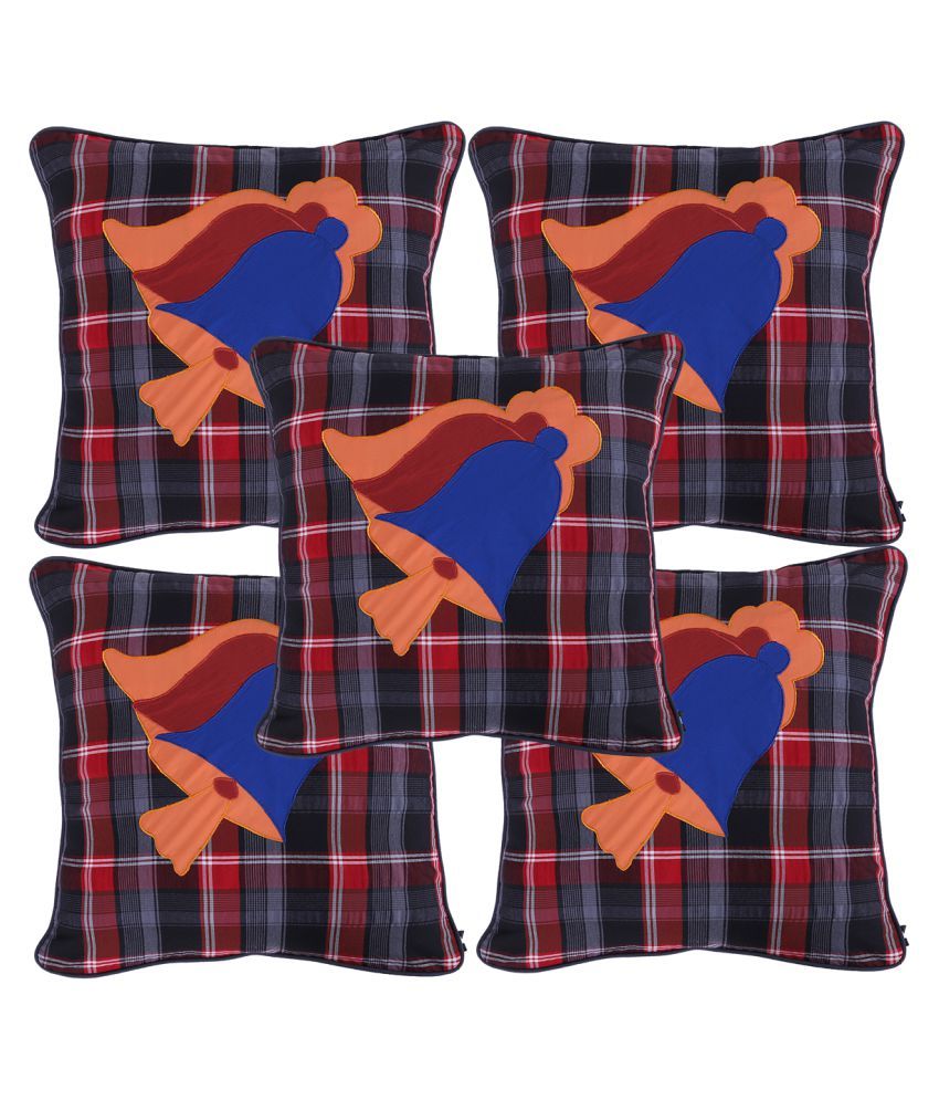     			Hugs'n'Rugs Cotton Multi Cushion Covers Pack of 5 (40 x 40 cm) 16 x 16