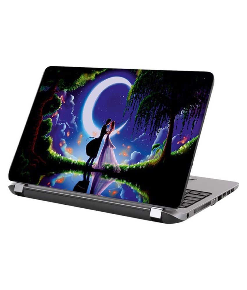     			Laptop Skin "Couple in moon night"Premium matte finish vinyl HD printed Easy to Install Laptop Skin/Sticker/Vinyl/Cover for all size laptops upto 15.5 inch
